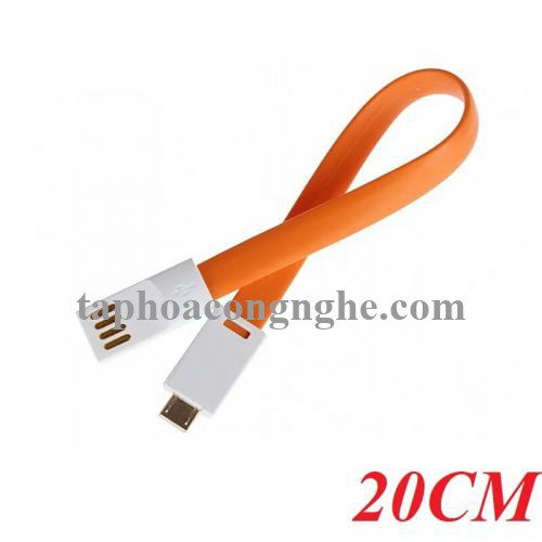 Unitek 98719 Y-C440 20CM Màu Cam Dây dẹp Cáp sạc + truyền dữ liệu Usb 2.0 sang Micro Usb 30098719